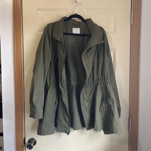 Old navy plus size army green anorak fall coat
